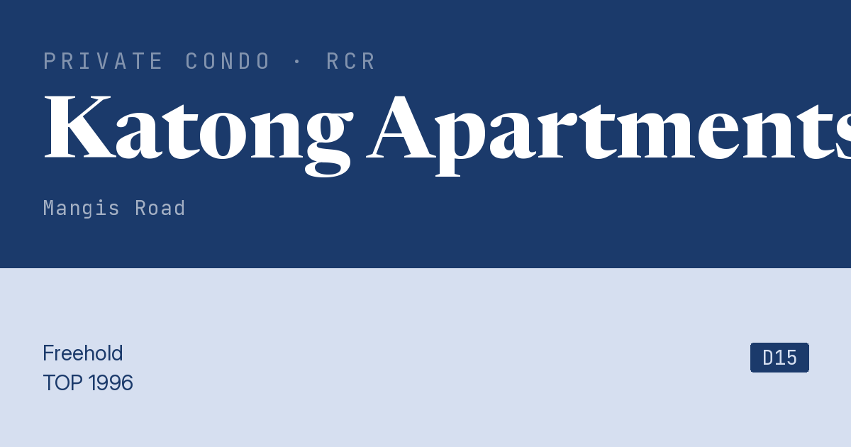 Katong Apartments Resale | Price, Transactions, Rental & Analysis