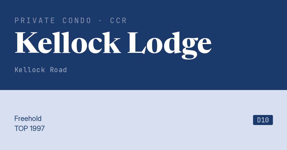 Kellock Lodge Resale | Price, Transactions, Rental & Analysis