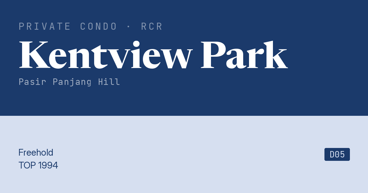 Kentview Park Resale | Price, Transactions, Rental & Analysis