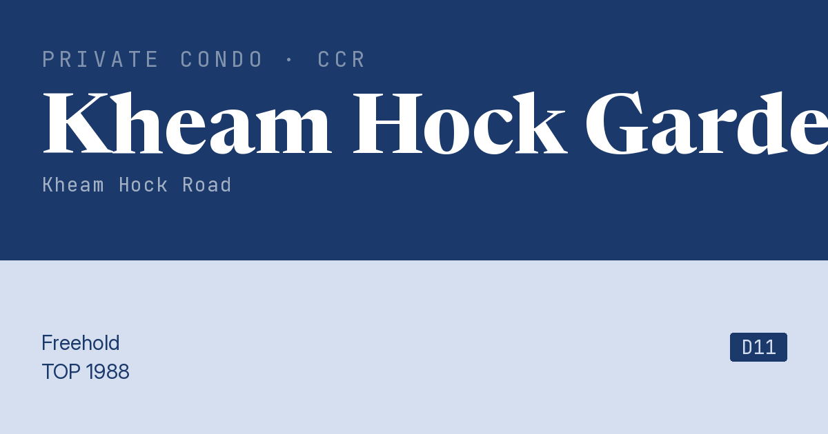 Kheam Hock Gardens Resale | Price, Transactions, Rental & Analysis