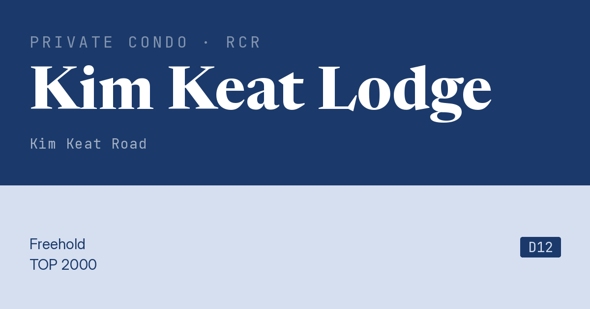 Kim Keat Lodge Resale | Price, Transactions, Rental & Analysis
