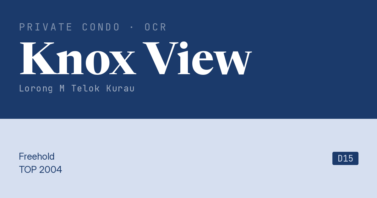 Knox View Resale | Price, Transactions, Rental & Analysis