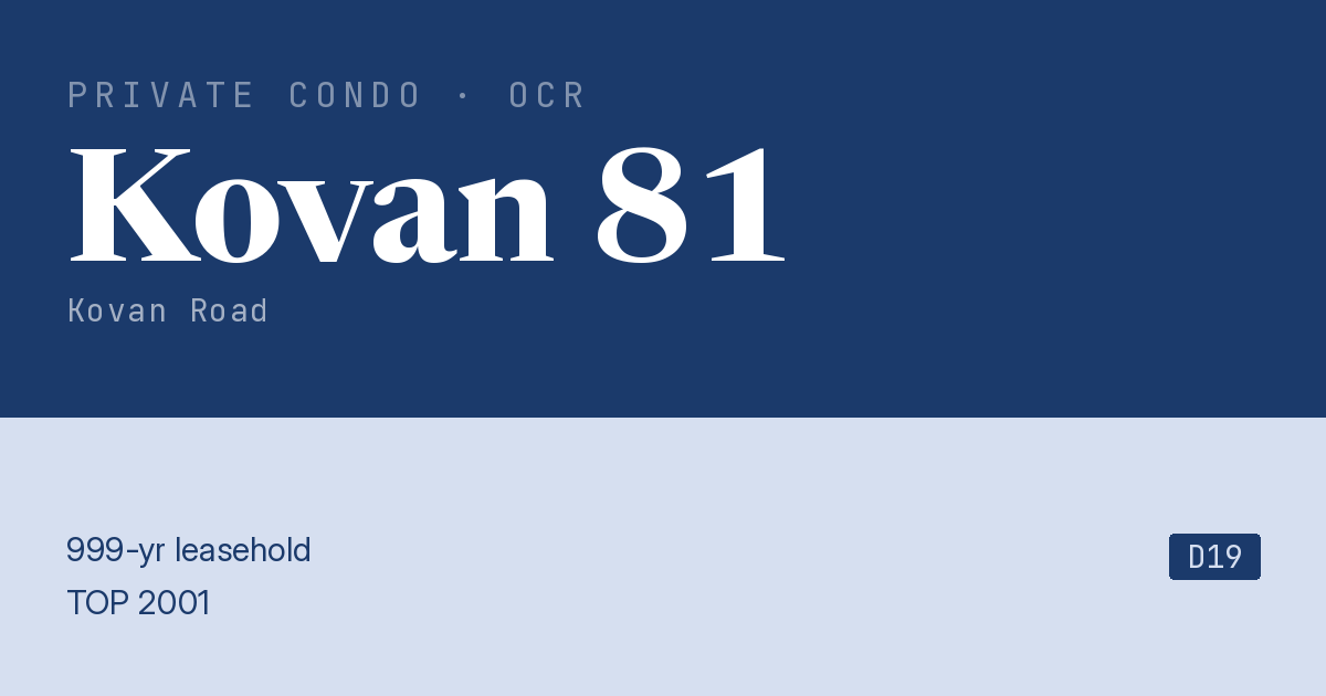 Kovan 81 Resale | Price, Transactions, Rental & Analysis