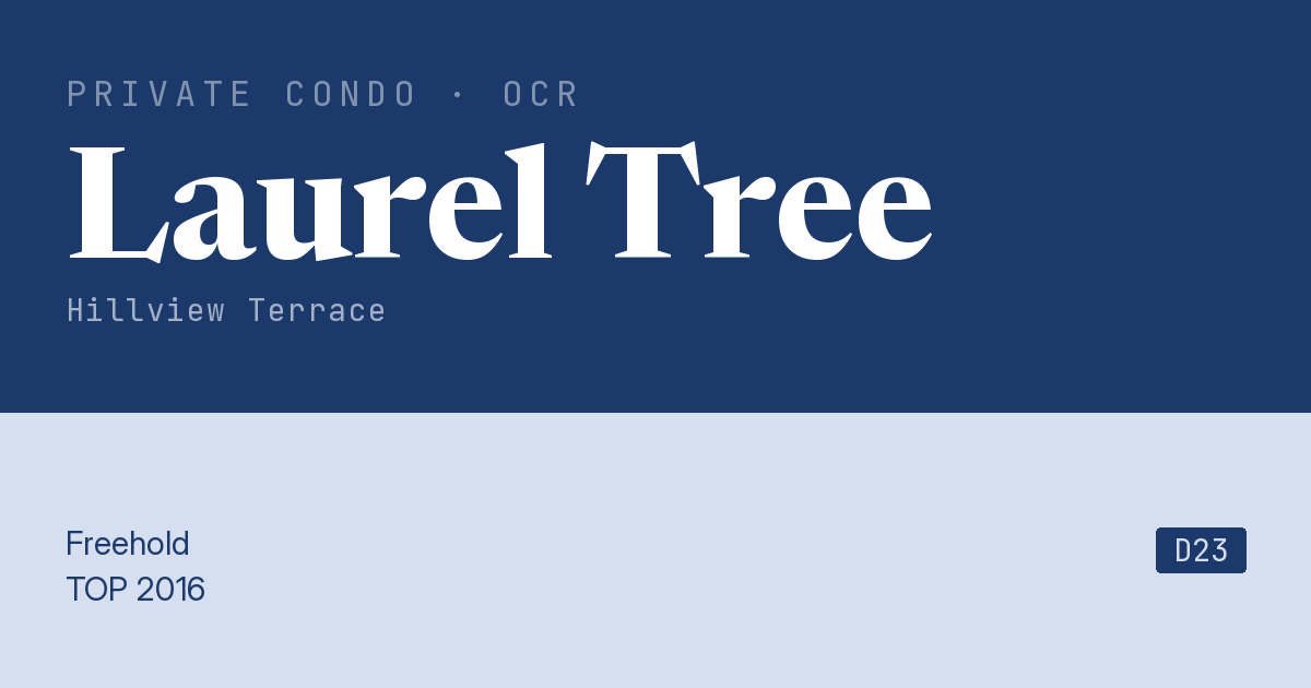 Laurel Tree Resale | Price, Transactions, Rental & Analysis