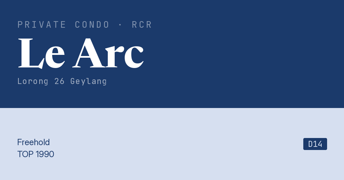 Le Arc Resale | Price, Transactions, Rental & Analysis