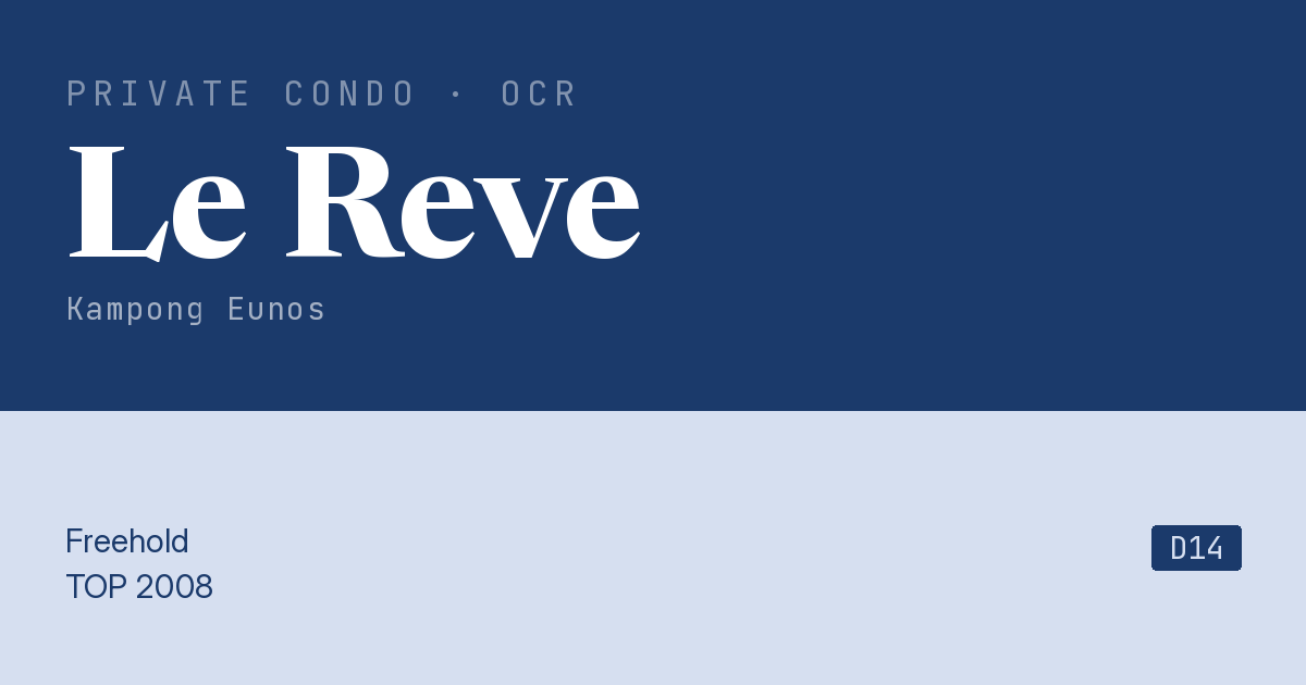 Le Reve Resale | Price, Transactions, Rental & Analysis