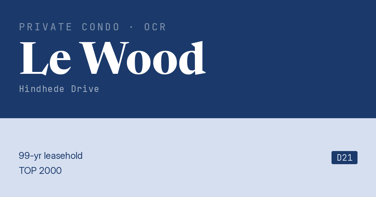 Le Wood Resale | Price, Transactions, Rental & Analysis