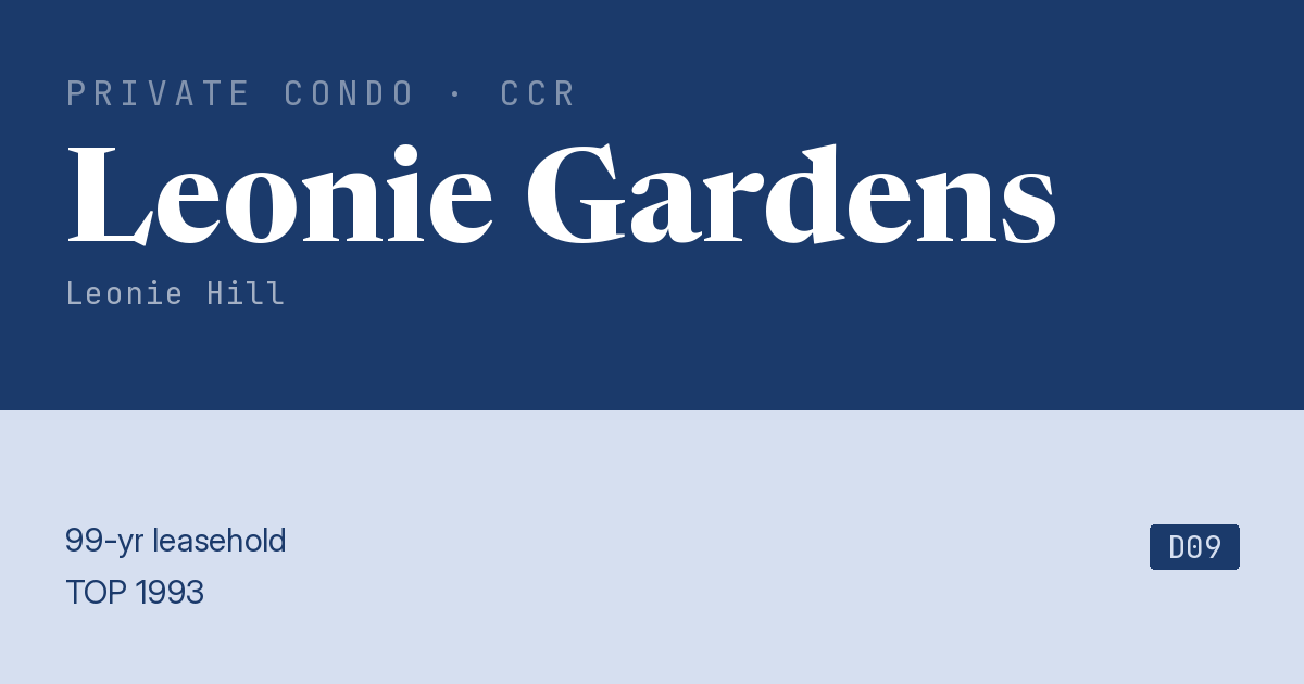 Leonie Gardens Resale | Price, Transactions, Rental & Analysis