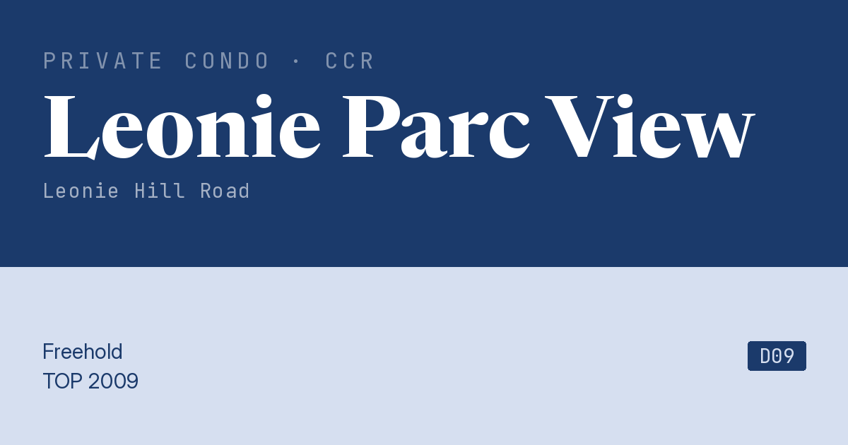 Leonie Parc View Resale | Price, Transactions, Rental & Analysis