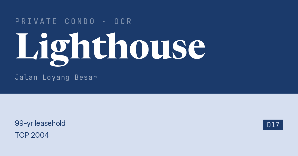 Lighthouse Resale | Price, Transactions, Rental & Analysis