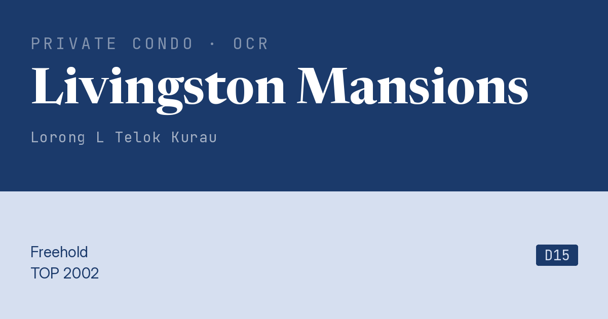 Livingston Mansions Resale | Price, Transactions, Rental & Analysis