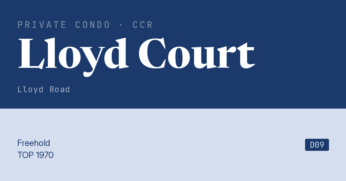 Lloyd Court Resale | Price, Transactions, Rental & Analysis