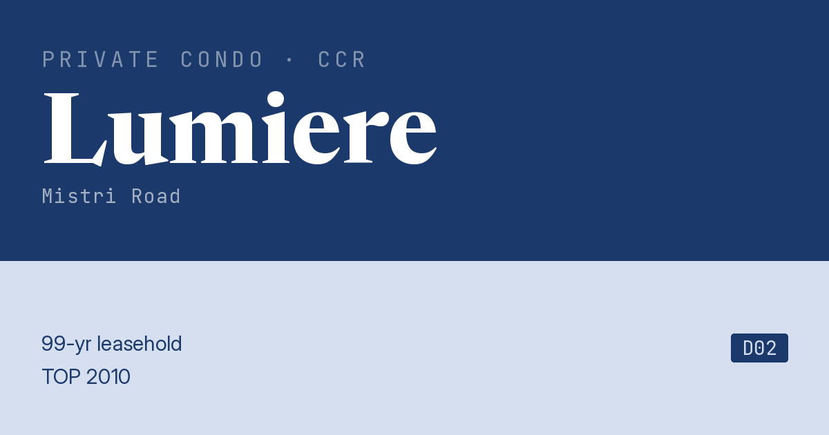 Lumiere Resale | Price, Transactions, Rental & Analysis
