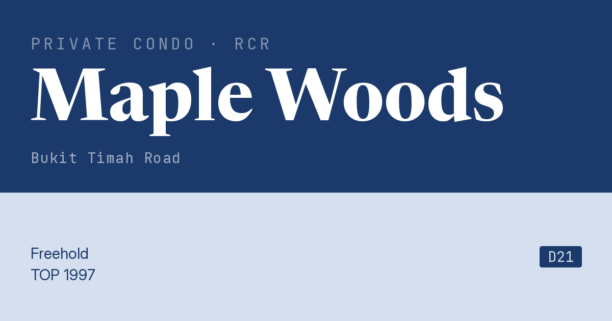 Maple Woods Resale | Price, Transactions, Rental & Analysis