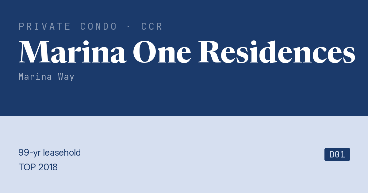 Marina One Residences Resale | Price, Transactions, Rental & Analysis