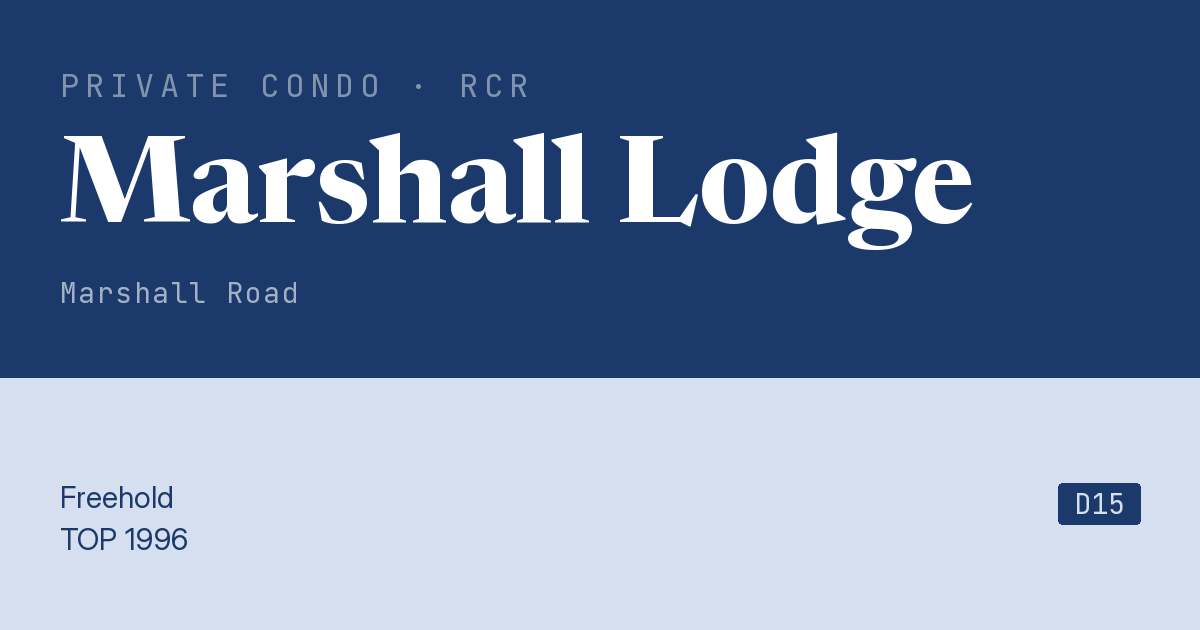 Marshall Lodge Resale | Price, Transactions, Rental & Analysis