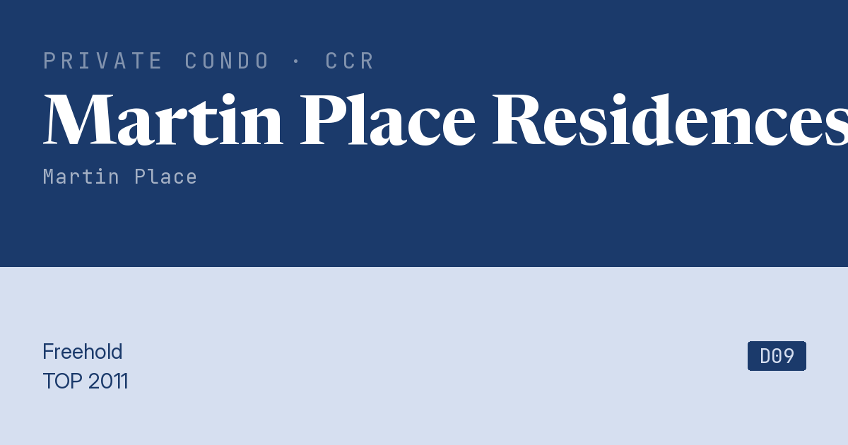 Martin Place Residences Resale | Price, Transactions, Rental & Analysis