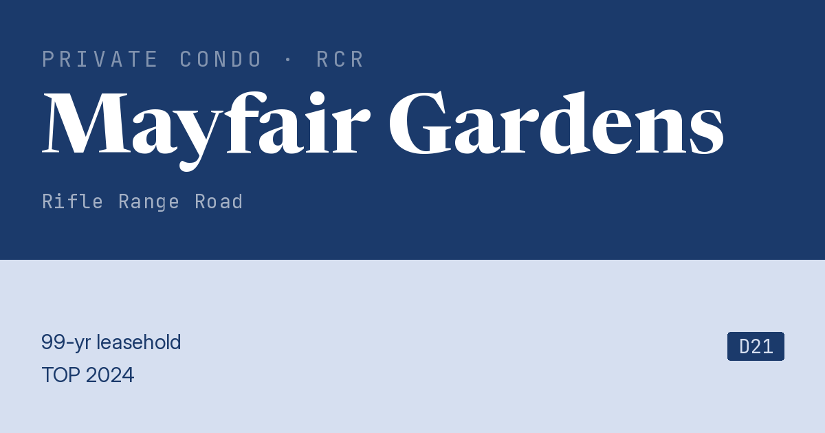 Mayfair Gardens Resale | Price, Transactions, Rental & Analysis