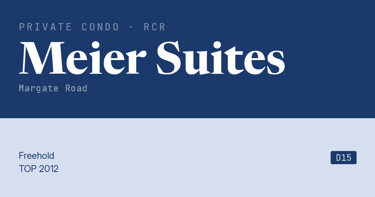 Meier Suites Resale | Price, Transactions, Rental & Analysis
