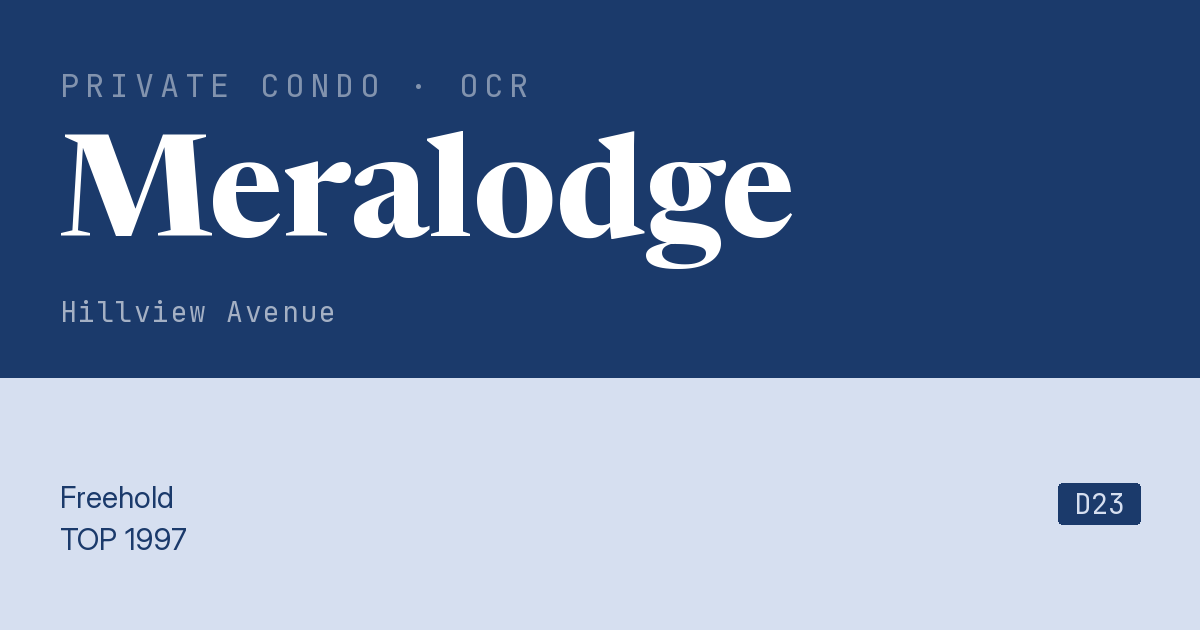 Meralodge Resale | Price, Transactions, Rental & Analysis