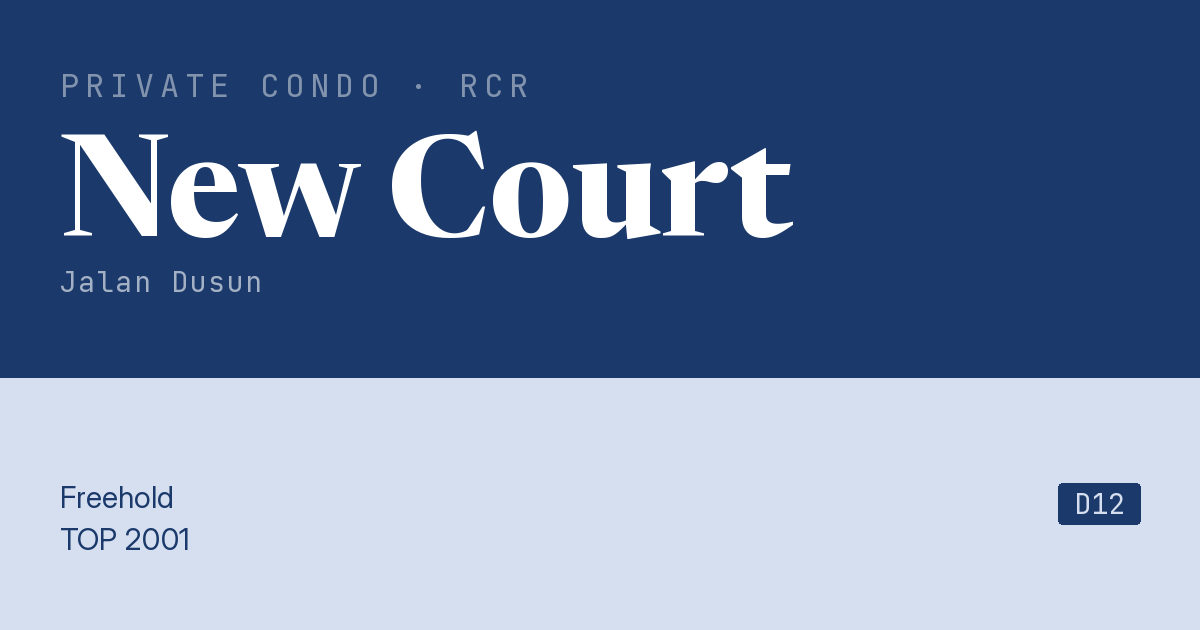 New Court Resale | Price, Transactions, Rental & Analysis