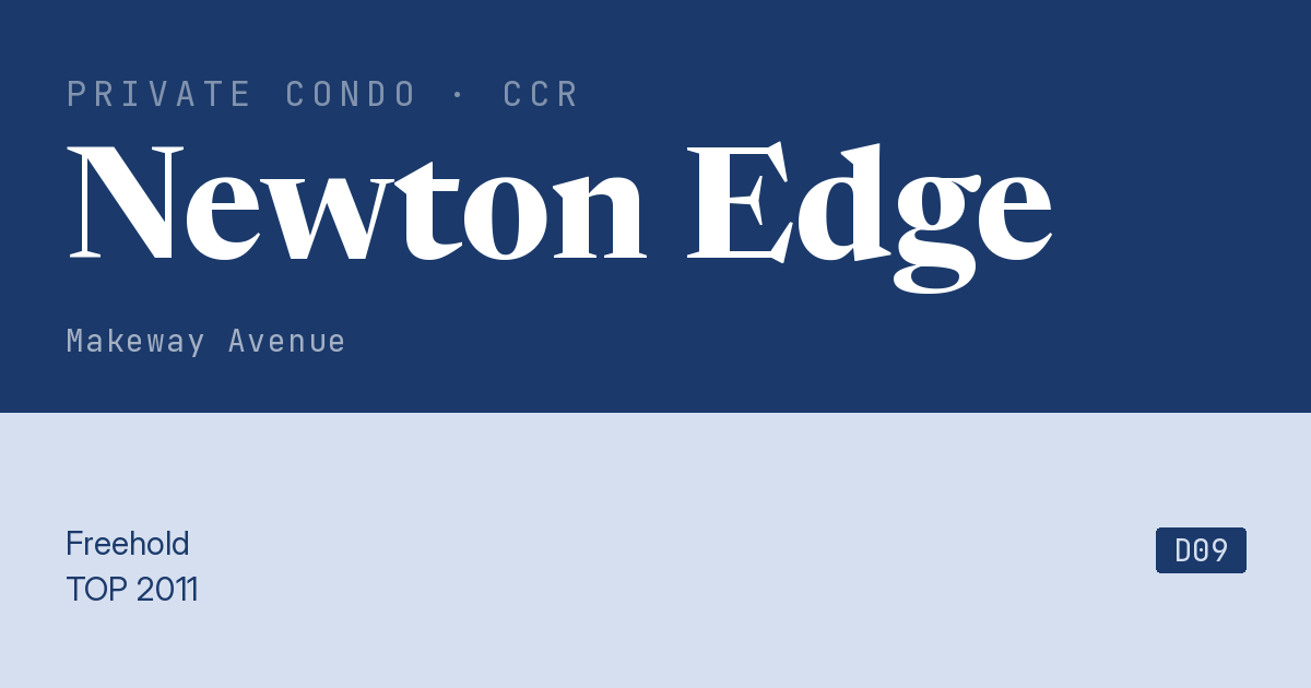 Newton Edge Resale | Price, Transactions, Rental & Analysis