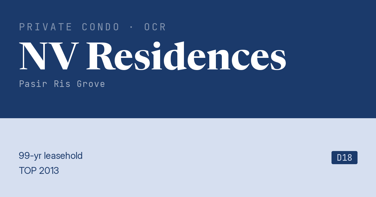 NV Residences Resale | Price, Transactions, Rental & Analysis