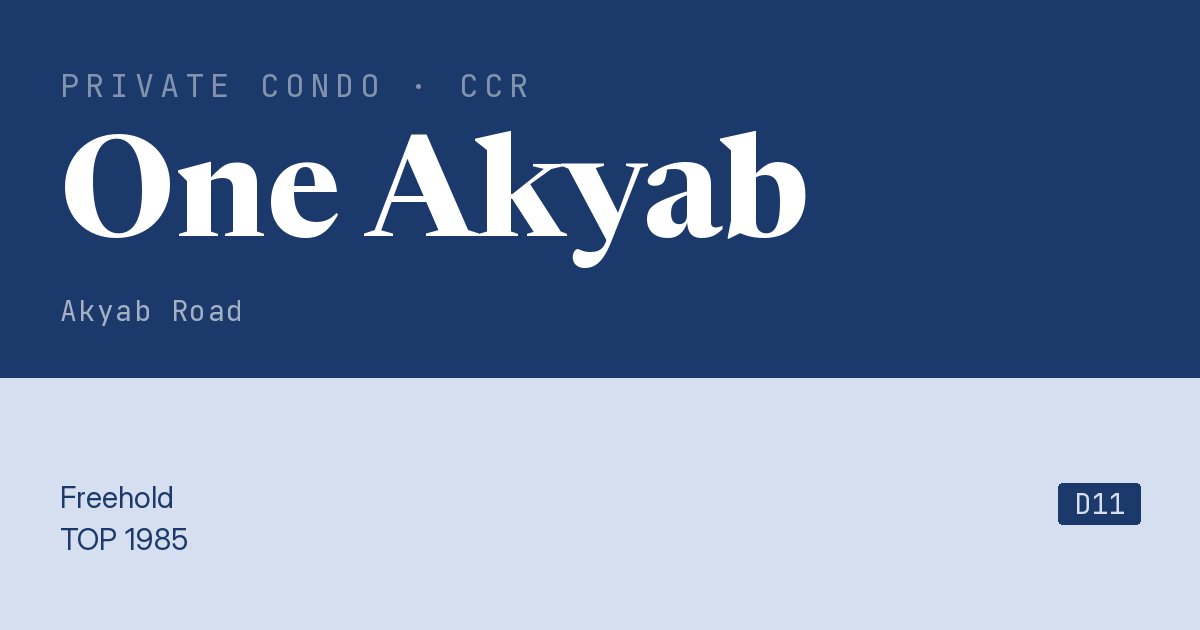 One Akyab Resale | Price, Transactions, Rental & Analysis