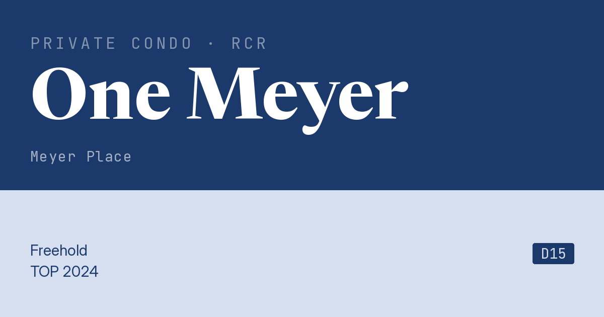 One Meyer Resale | Price, Transactions, Rental & Analysis