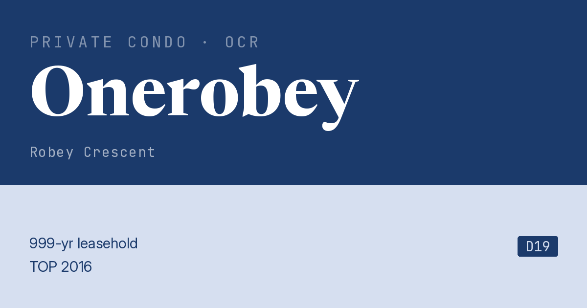 Onerobey Resale | Price, Transactions, Rental & Analysis