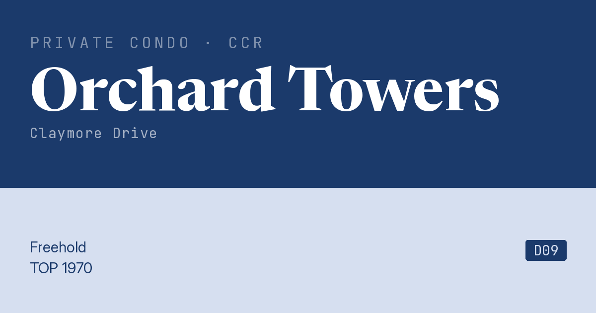 Orchard Towers Resale | Price, Transactions, Rental & Analysis
