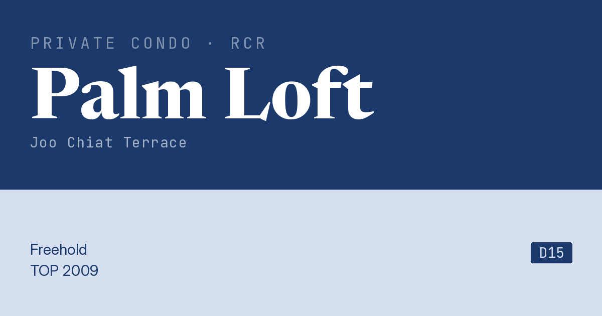 Palm Loft Resale | Price, Transactions, Rental & Analysis