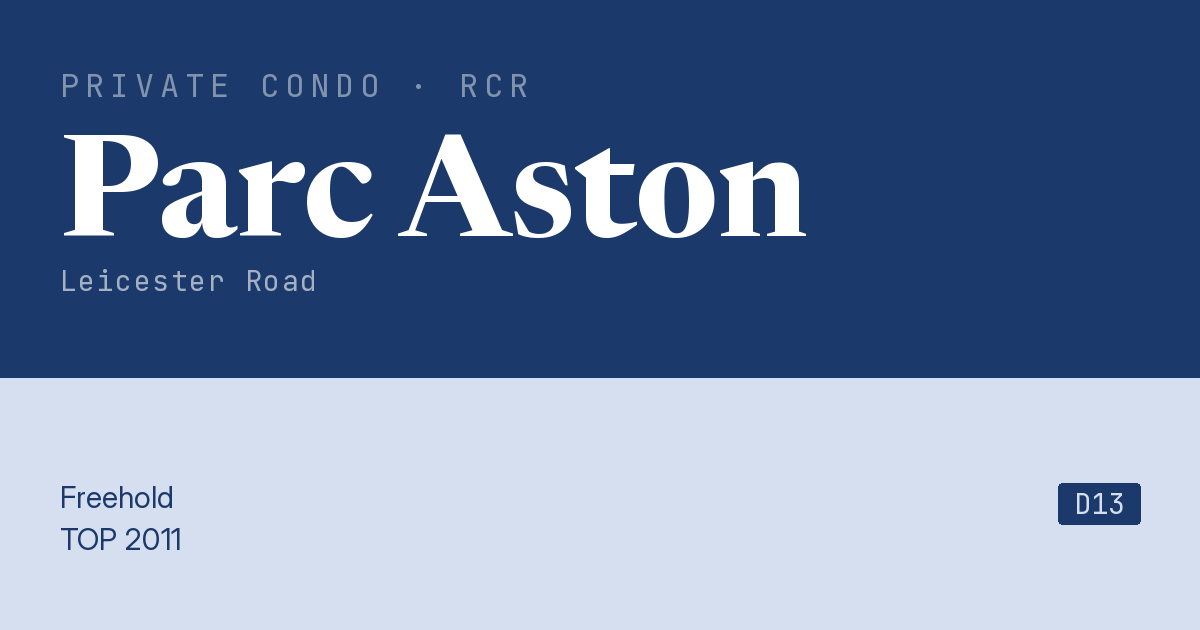 Parc Aston Resale | Price, Transactions, Rental & Analysis