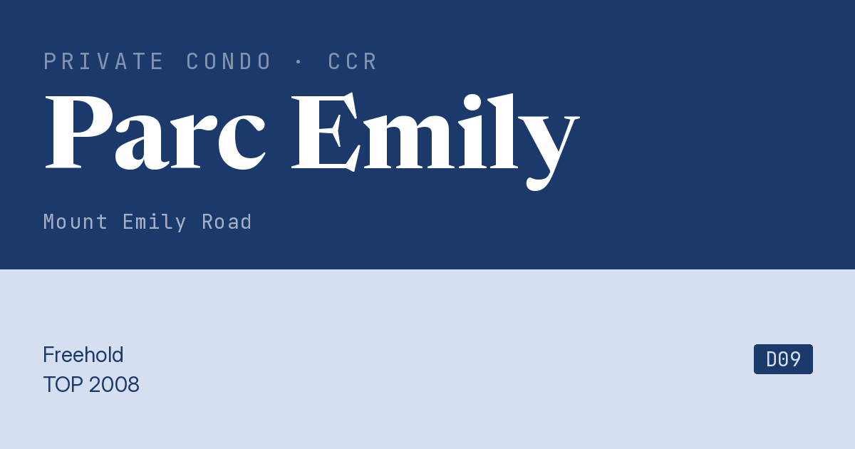 Parc Emily Resale | Price, Transactions, Rental & Analysis