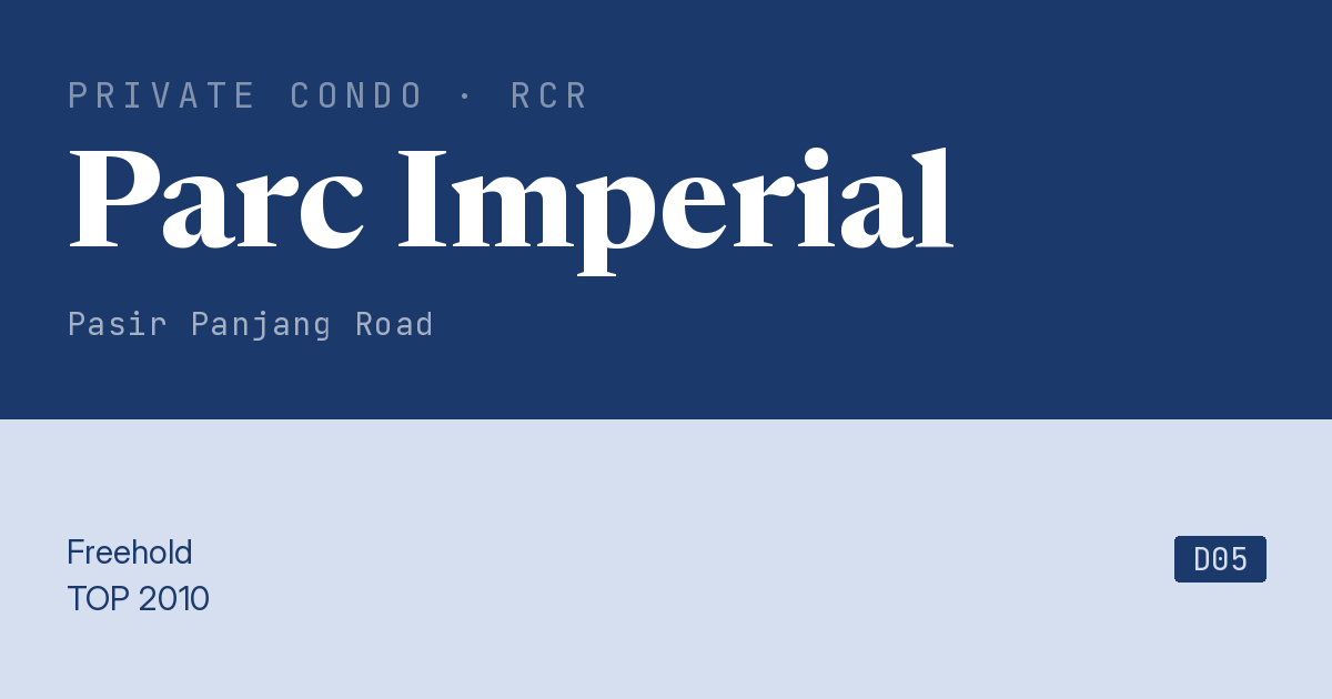 Parc Imperial Resale | Price, Transactions, Rental & Analysis