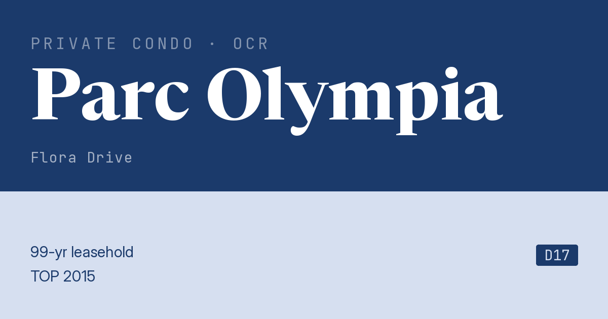Parc Olympia Resale | Price, Transactions, Rental & Analysis