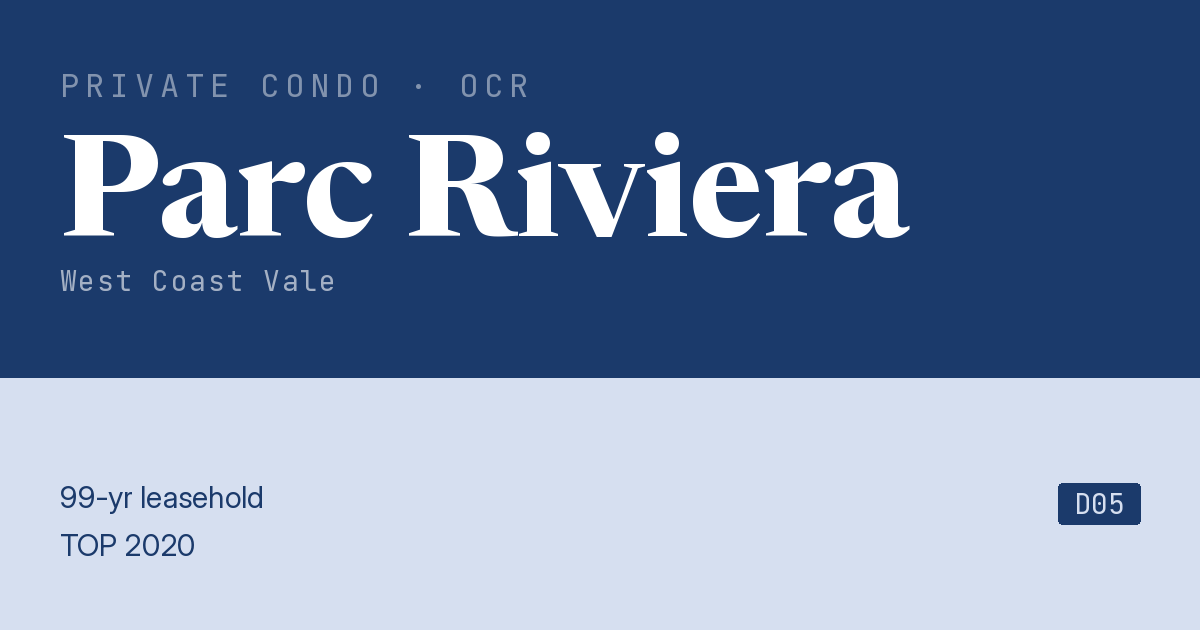Parc Riviera Resale | Price, Transactions, Rental & Analysis