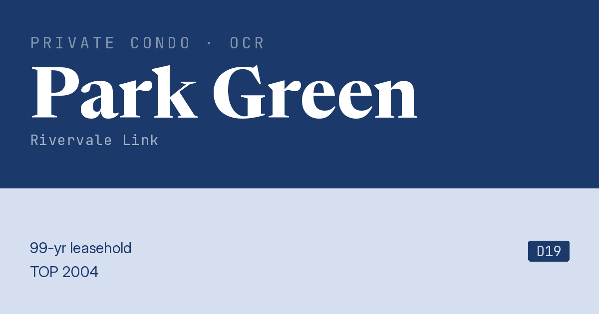 Park Green Resale | Price, Transactions, Rental & Analysis