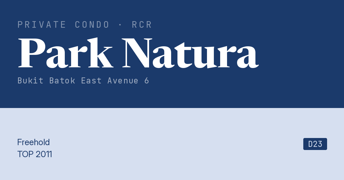 Park Natura Resale | Price, Transactions, Rental & Analysis