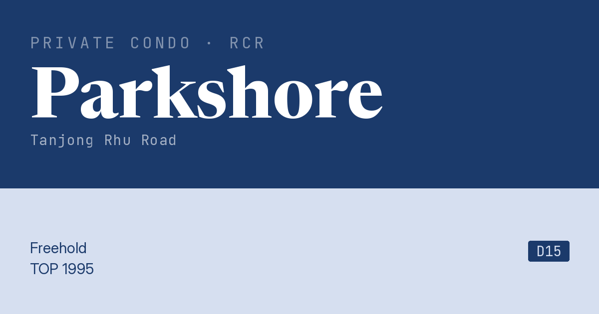 Parkshore Resale | Price, Transactions, Rental & Analysis