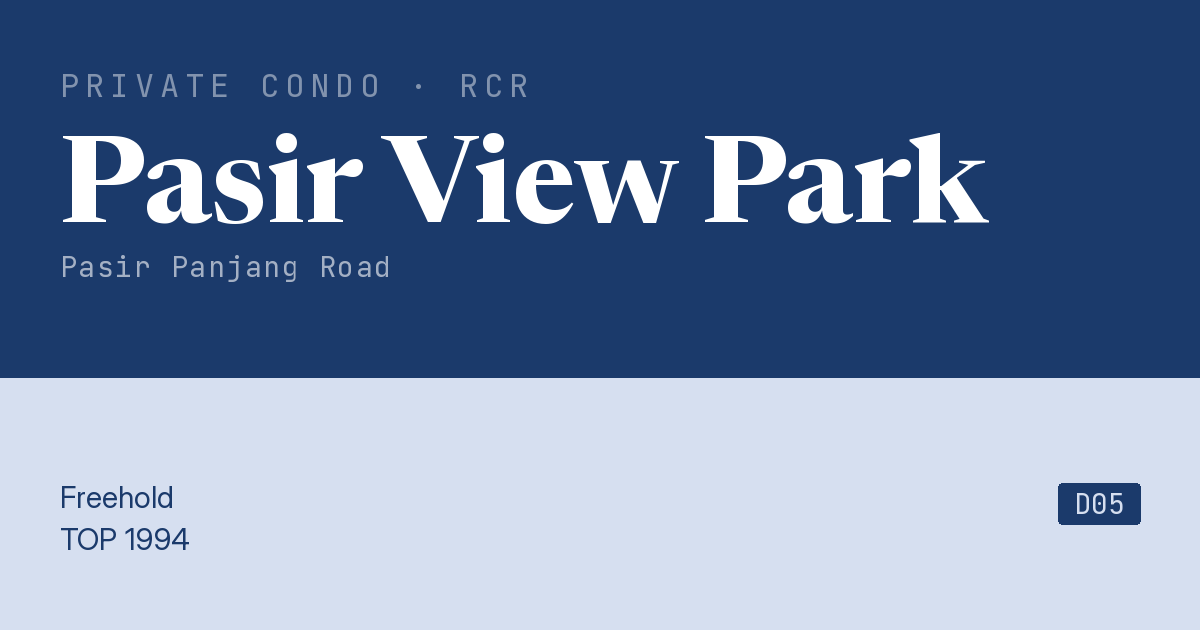 Pasir View Park Resale | Price, Transactions, Rental & Analysis