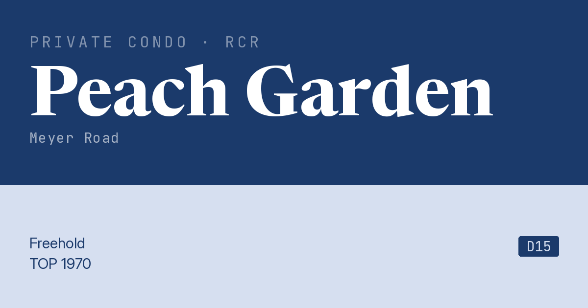 Peach Garden Resale | Price, Transactions, Rental & Analysis