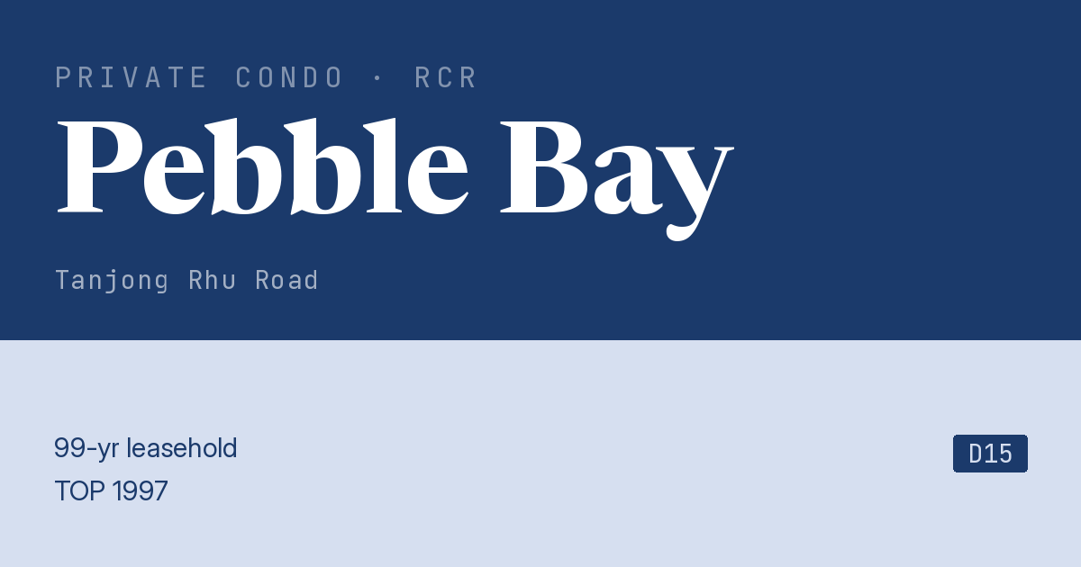Pebble Bay Resale | Price, Transactions, Rental & Analysis
