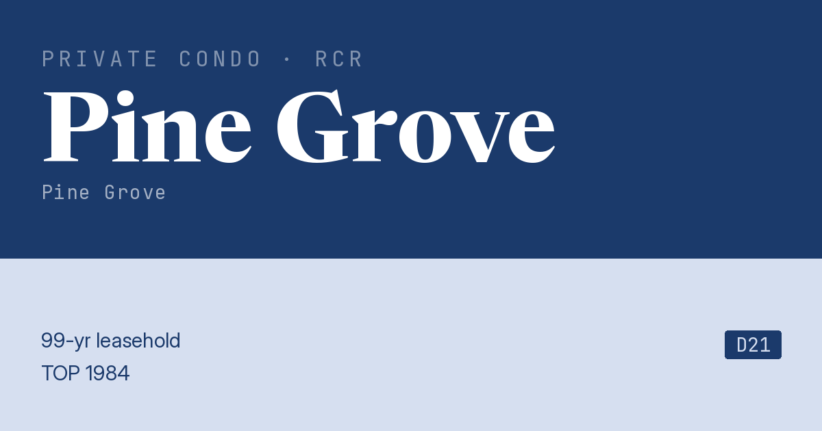 Pine Grove Resale | Price, Transactions, Rental & Analysis