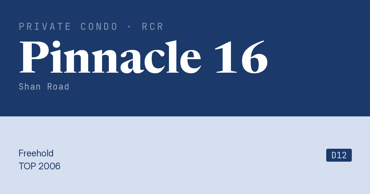 Pinnacle 16 Resale | Price, Transactions, Rental & Analysis