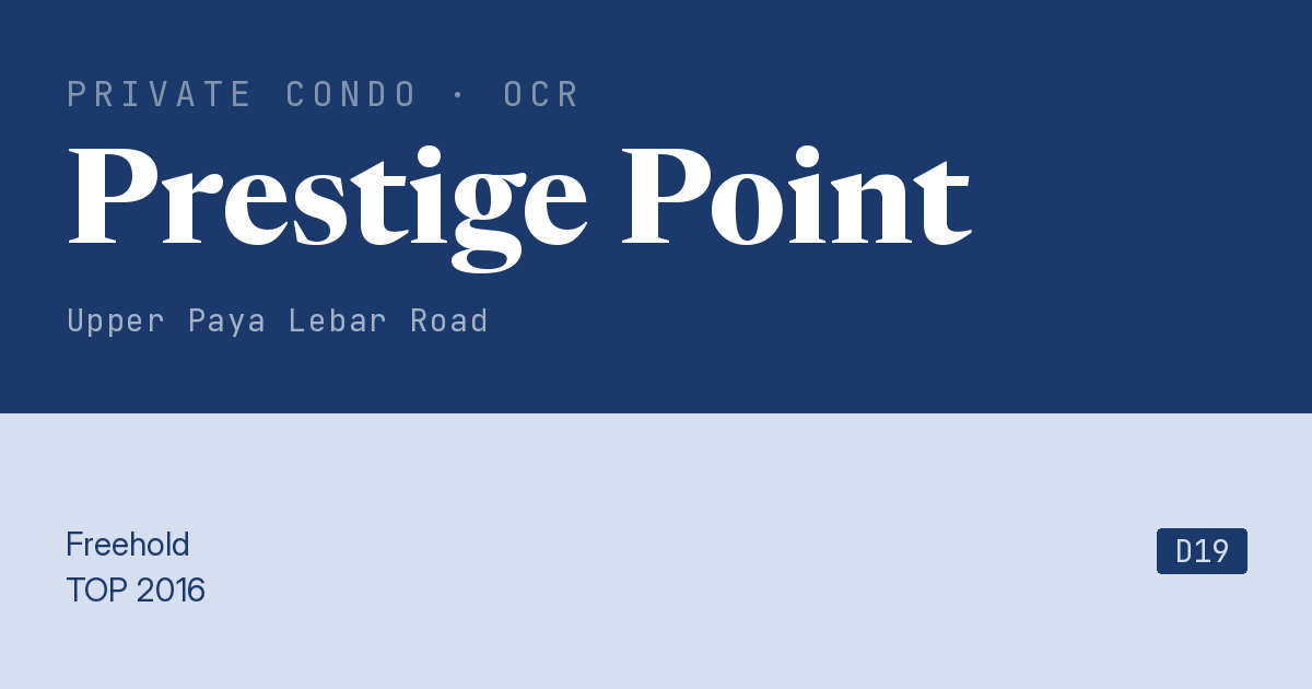 Prestige Point Resale | Price, Transactions, Rental & Analysis