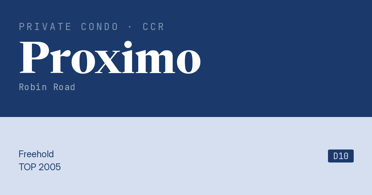 Proximo Resale | Price, Transactions, Rental & Analysis