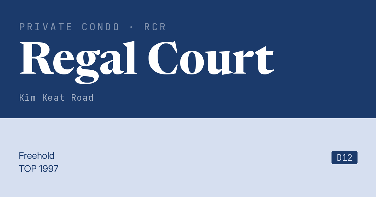 Regal Court Resale | Price, Transactions, Rental & Analysis