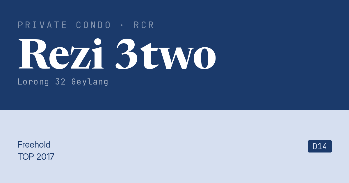 Rezi 3two Resale | Price, Transactions, Rental & Analysis