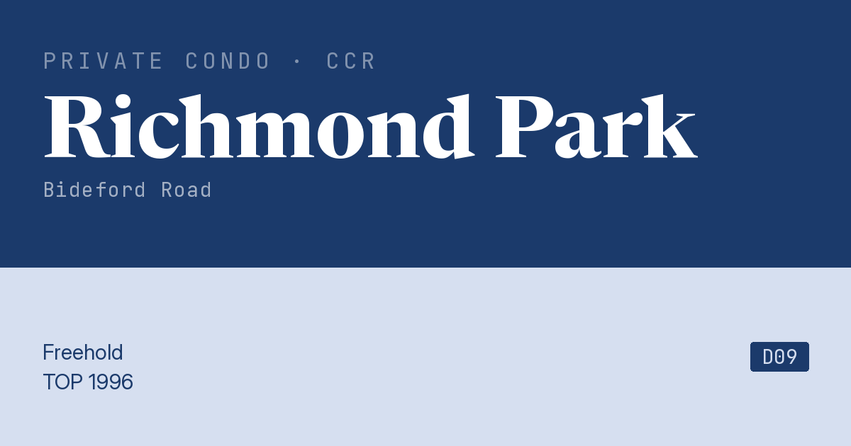 Richmond Park Resale | Price, Transactions, Rental & Analysis
